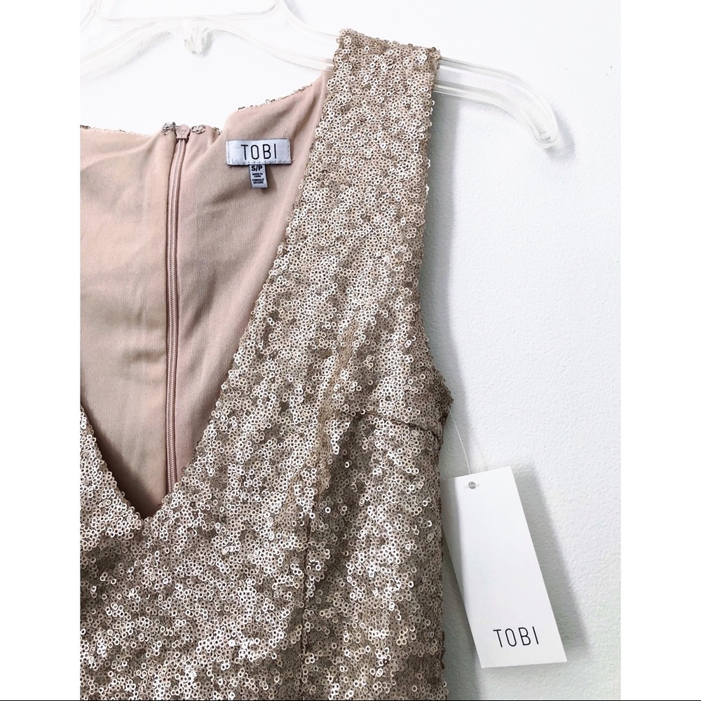 Champagne Sequin Dress- NWT! - Picture 6 of 6